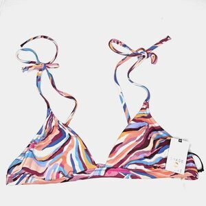 Shade & Shore Women's Shoulder Tie Multicolor Bikini Top Size Large (12-14) New!
